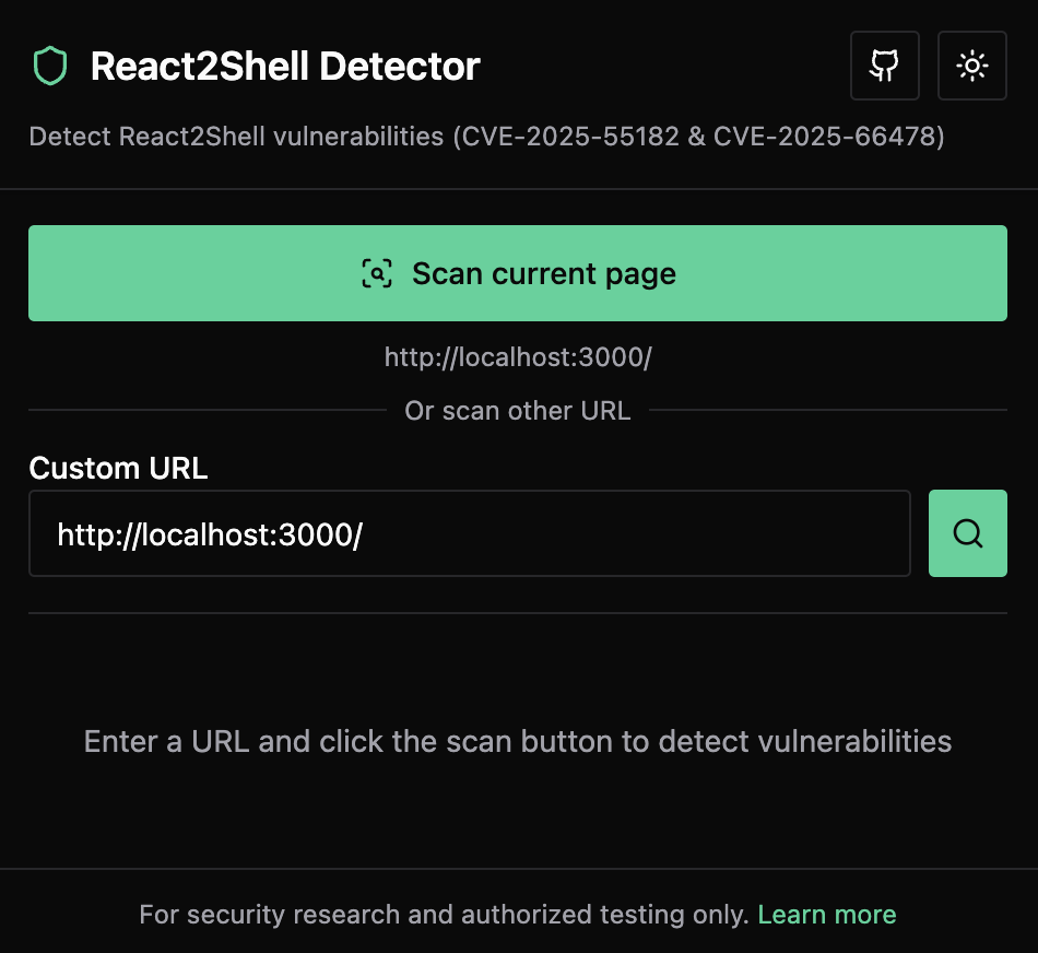 React2Shell Detector Interface