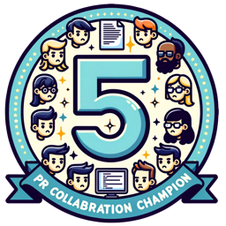 I have participated in pull requests with 5 or more people I have participated in pull requests with 5 or more people